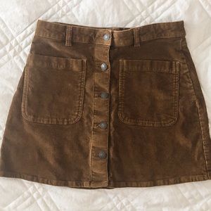 Corduroy mini skirt